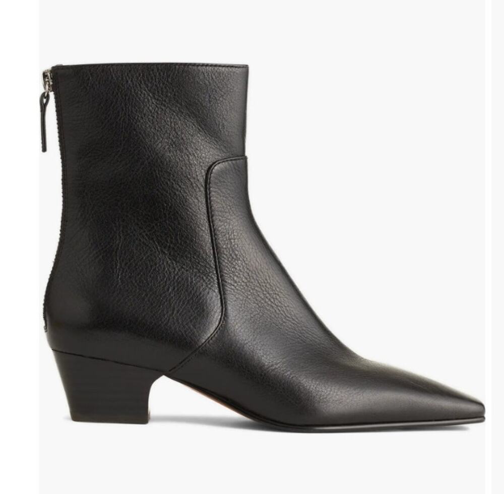 Madewell Women's The Lexie Ankle Boots Smooth Black Leather Size 8 NWOB Comfy